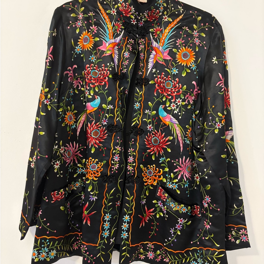 Vintage Floral Embroidered Women's Jacket Hong Kong